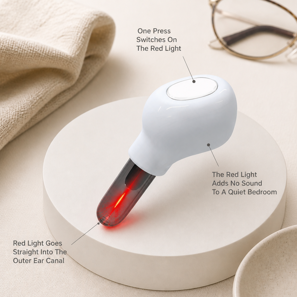 Earlune Red Light Ear Device — feature_callout