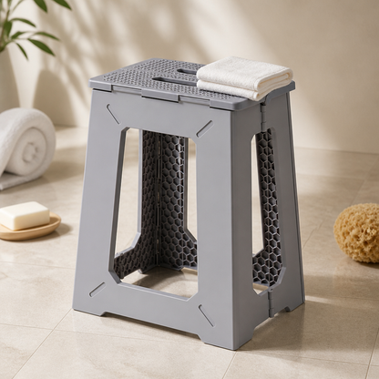 HexHold Folding Shower Stool — hero