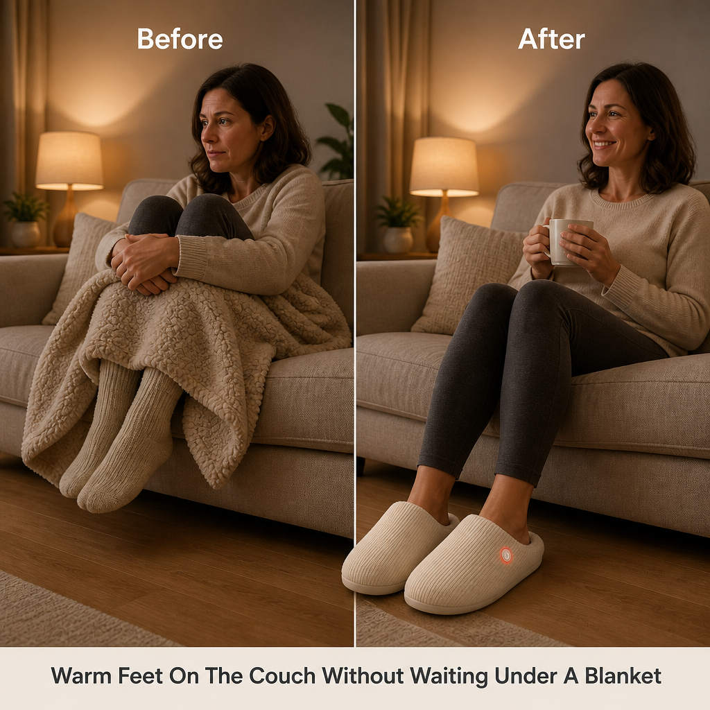 EmberNest Heated Slippers — before_after