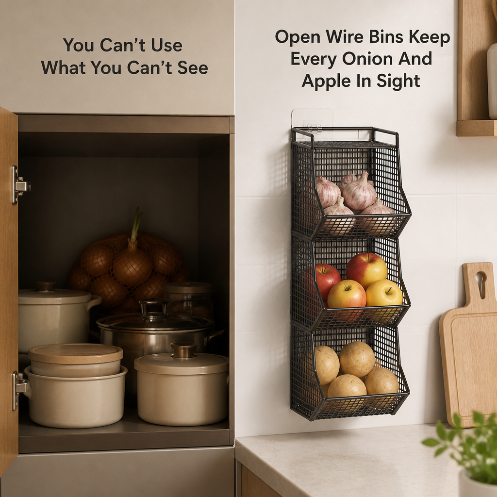 Nestwall Wire Wall Basket — problem_solution