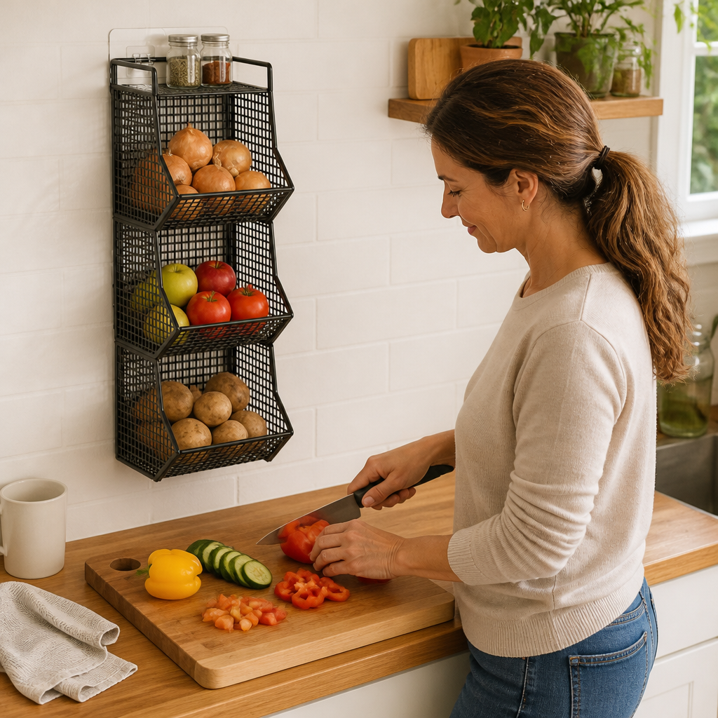 Nestwall Wire Wall Basket — lifestyle