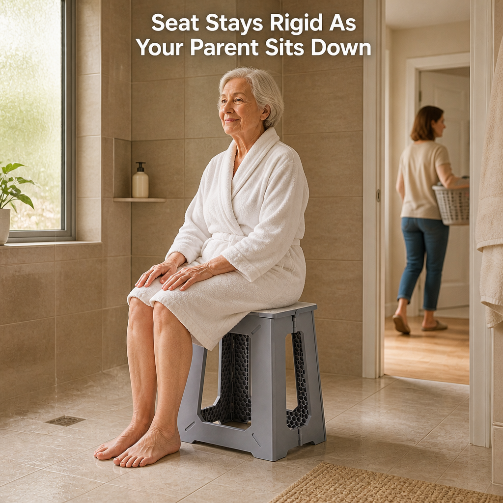 HexHold Folding Shower Stool — benefit_visualization