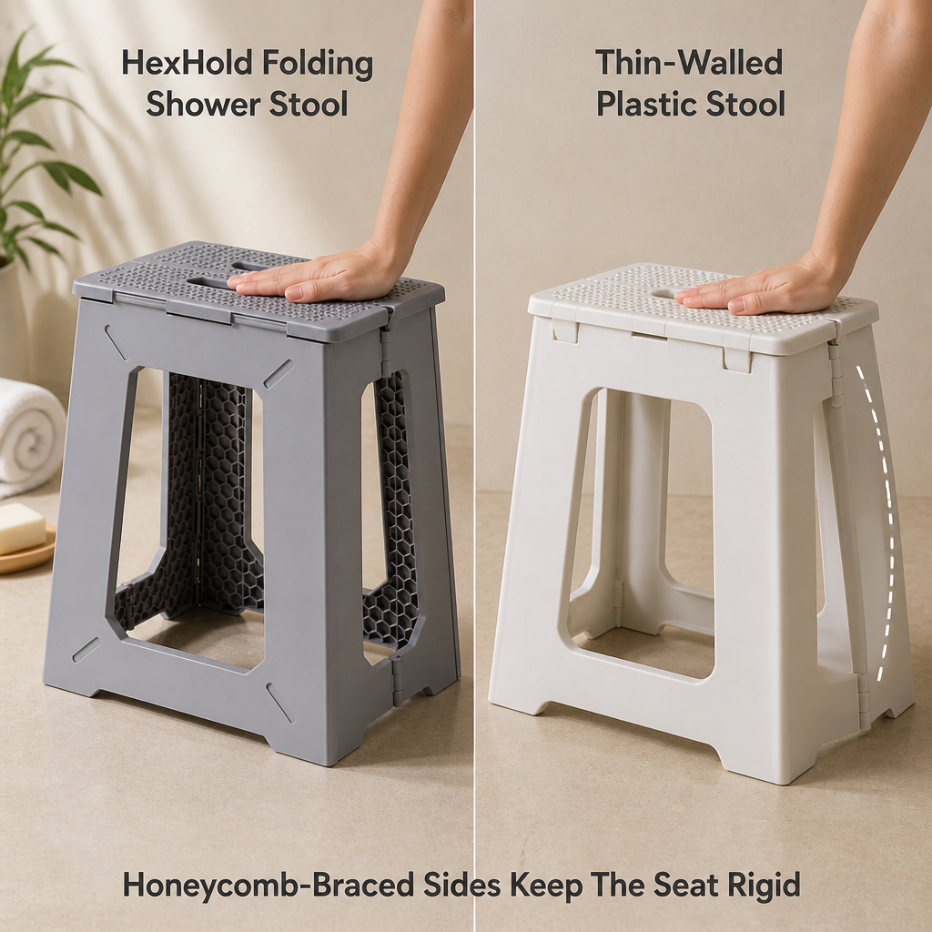 HexHold Folding Shower Stool — comparison