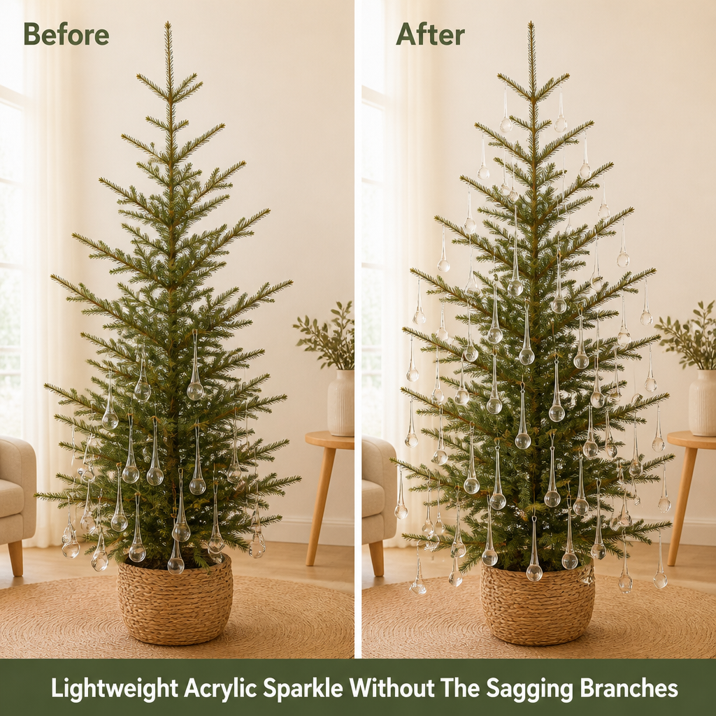 TwinkleTip Acrylic Teardrop Ornaments — before_after