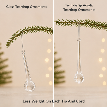 TwinkleTip Acrylic Teardrop Ornaments — comparison