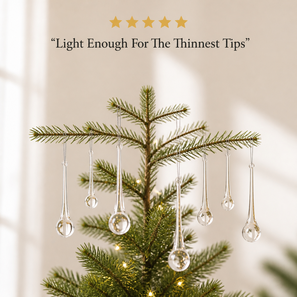 TwinkleTip Acrylic Teardrop Ornaments — review_social_proof